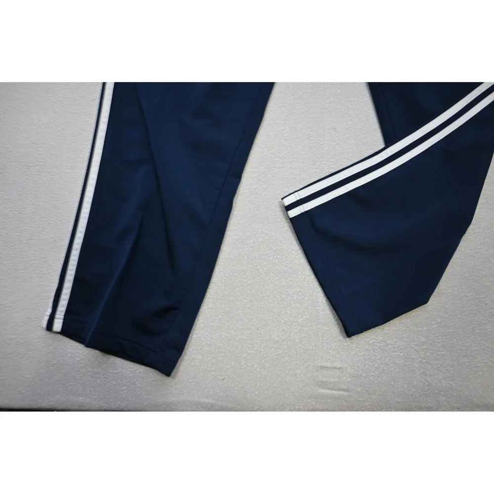 Adidas Track Sweat Pants Mens XL Navy Blue White 3-Stripe Athletic Excellent